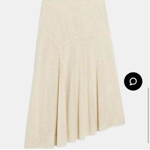 Theory Asymmetrical Skirt in Cotton Eyelet